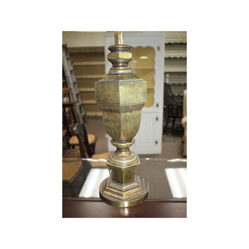 35" Tall Lamp - Vintage brass base with shade
