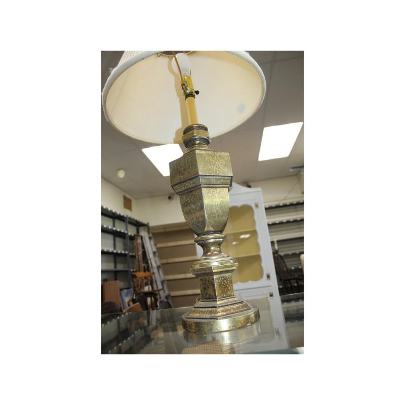 35" Tall Lamp - Vintage brass base with shade