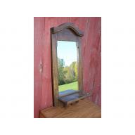 16.5" x 35" Wood Frame Mirror with Shelf