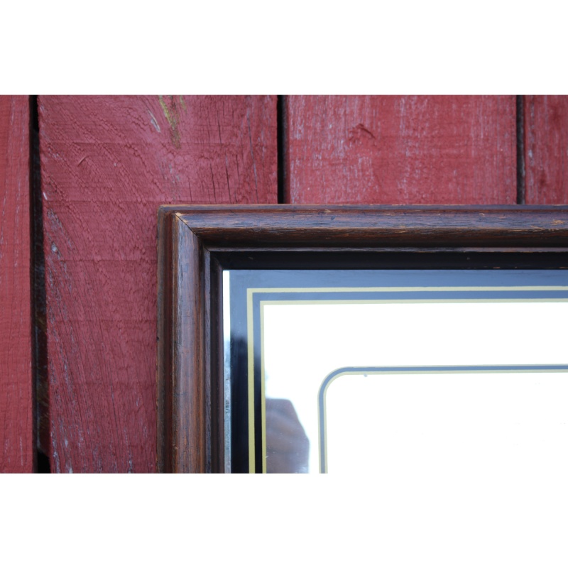 27.5" x 40" Decorative Mirror with Design on the Mirror