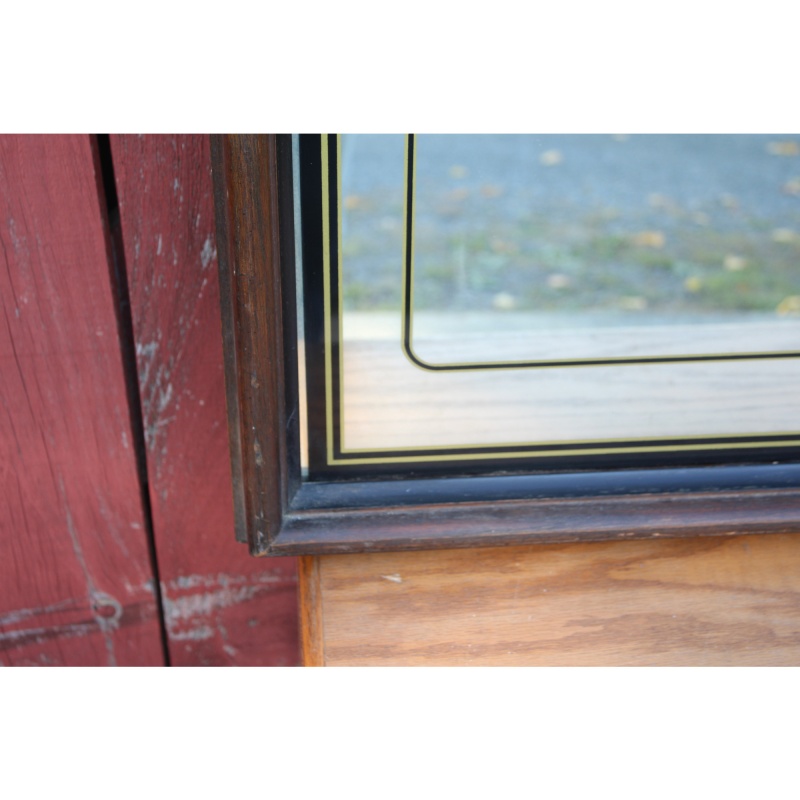 27.5" x 40" Decorative Mirror with Design on the Mirror