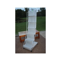 All Metal Store Display Rack on Wheels
