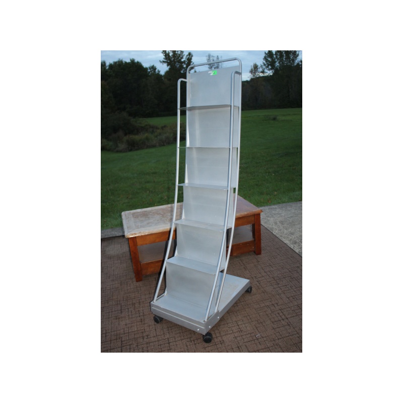 All Metal Store Display Rack on Wheels