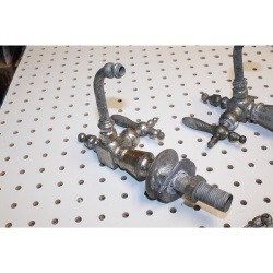  Vintage Hot & Cold Side Handle Faucet Fixtures W/ Stopper Architectural Salvage