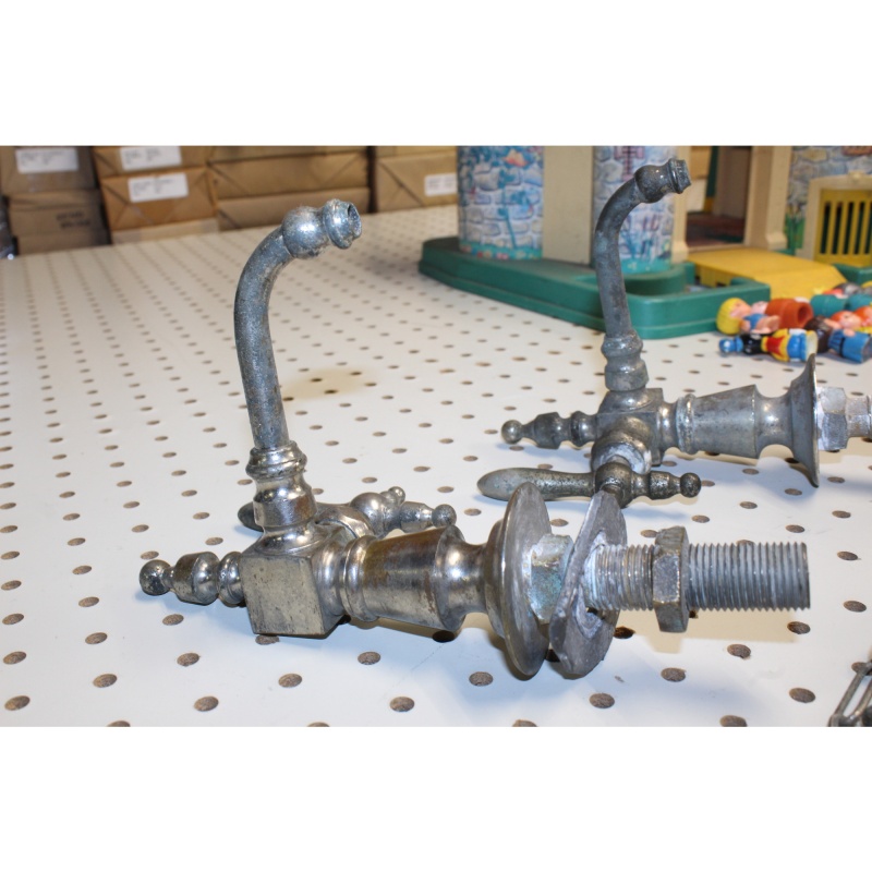  Vintage Hot & Cold Side Handle Faucet Fixtures W/ Stopper Architectural Salvage