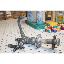  Vintage Hot & Cold Side Handle Faucet Fixtures W/ Stopper Architectural Salvage