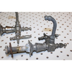  Vintage Hot & Cold Side Handle Faucet Fixtures W/ Stopper Architectural Salvage