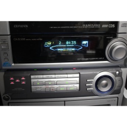 Aiwa CX- ZL500 Audio System 5 Disc CD Changer, Dual Cassette, AM/FM