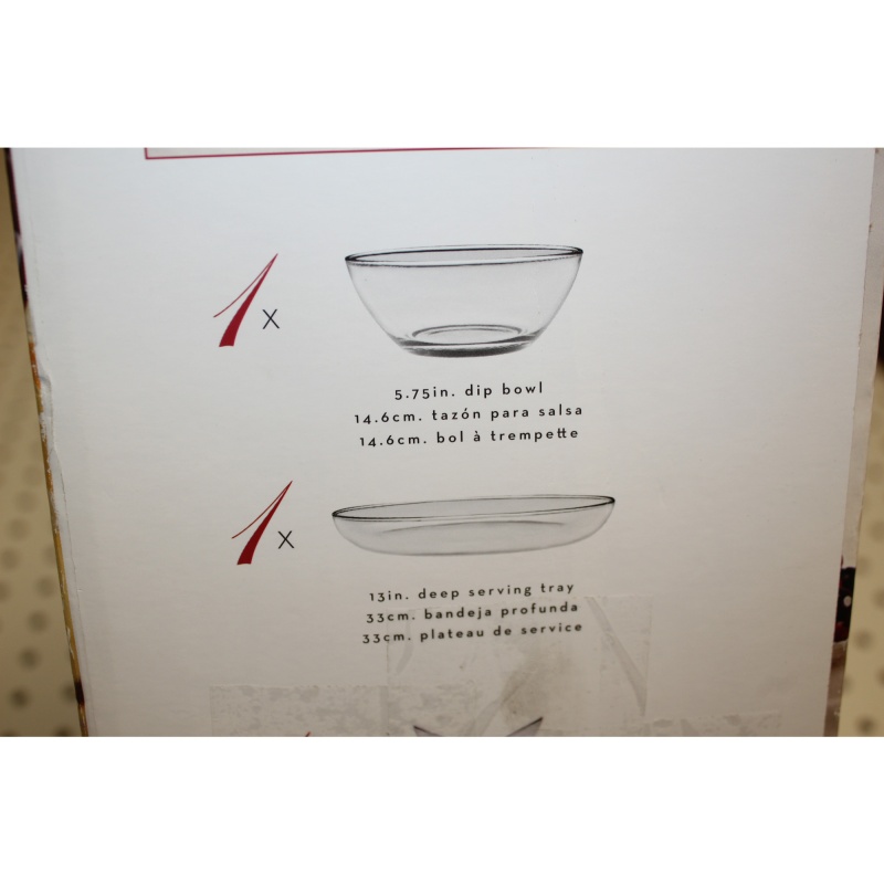 Anchor Hocking Presence 4 pc Entertainment Set, Devil Eggs Tray, Appetizer Tray