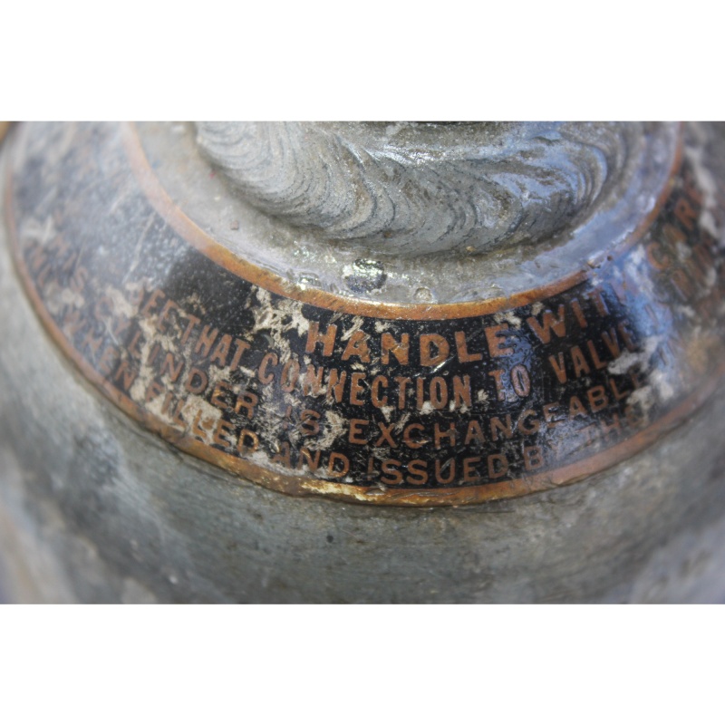 Antique Vintage Prest-O-Lite Torch Acetylene Tank with Type R-411-B Regulator