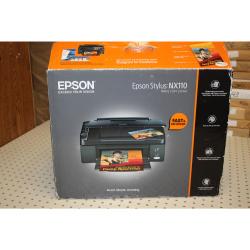 Epson Stylus NX110 All-in-One Printer Print Copy Scan Original Box - Never used