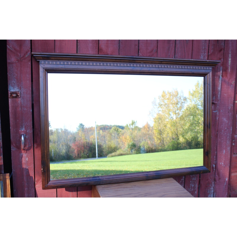 Ethan Allen Antique Pine Old Tavern 54.5" x 36.5" Dresser / Wall Mirror 12-5010