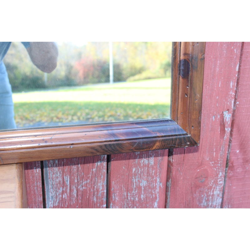 Ethan Allen Antique Pine Old Tavern 54.5" x 36.5" Dresser / Wall Mirror 12-5010