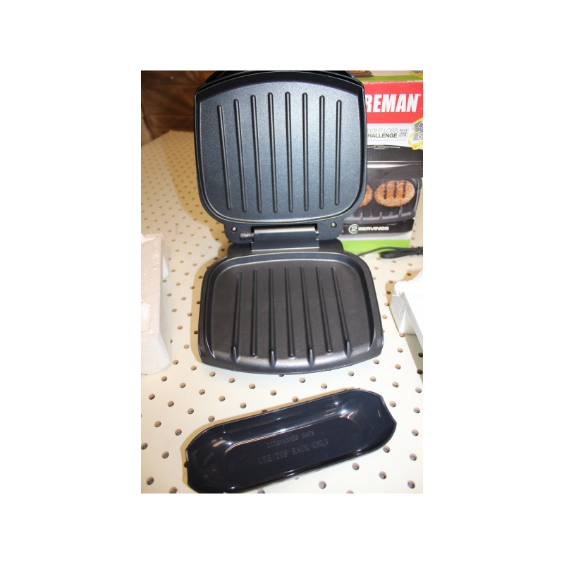 George Foreman 2-Serving Classic Plate Indoor Grill & Panini Press, Black, GR10B