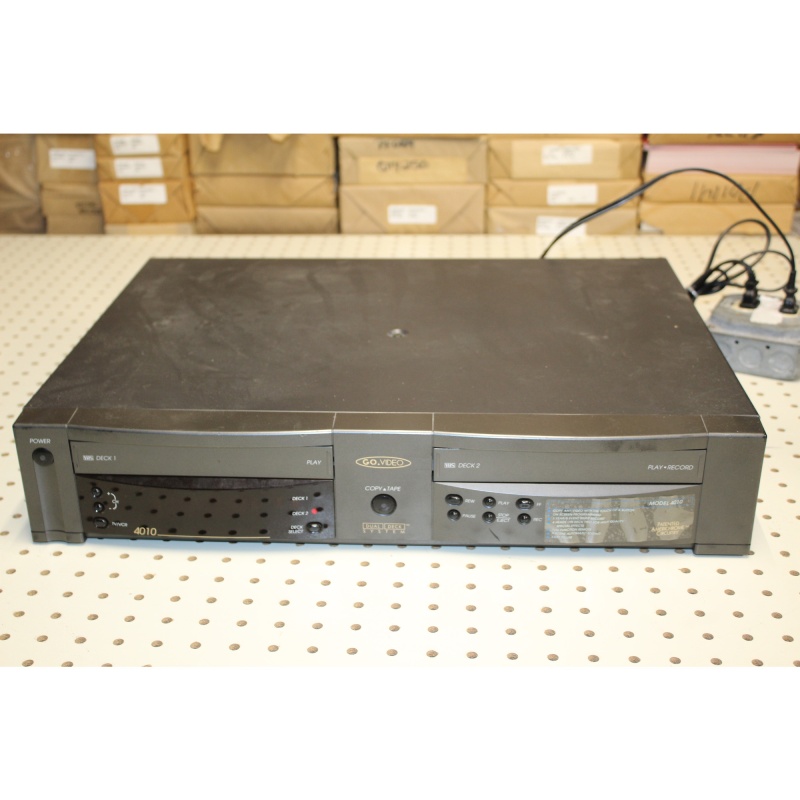Go Video GV4010 Dual Deck System VHS VCR Tape Recorder