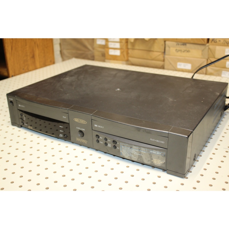 Go Video GV4010 Dual Deck System VHS VCR Tape Recorder