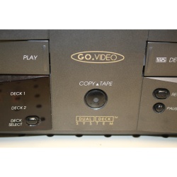 Go Video GV4010 Dual Deck System VHS VCR Tape Recorder