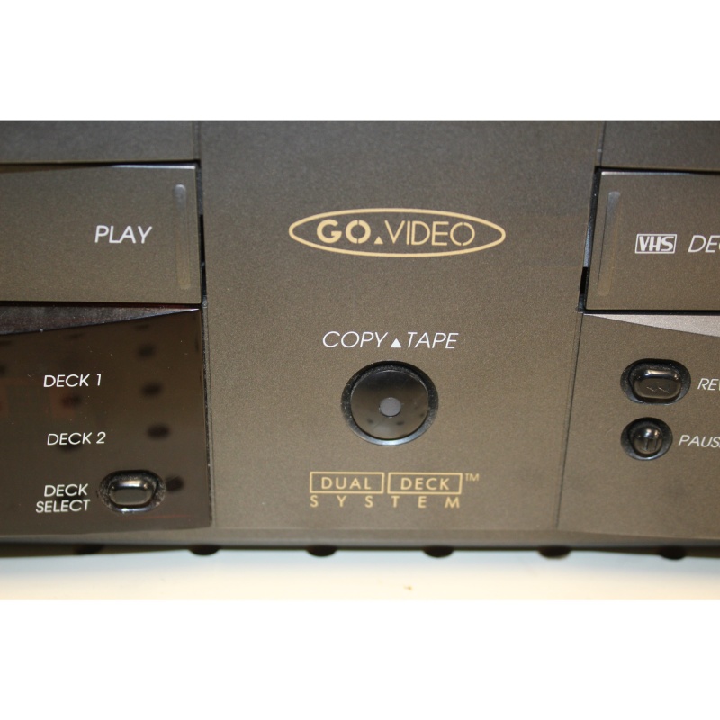 Go Video GV4010 Dual Deck System VHS VCR Tape Recorder