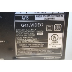 GoVideo DV1130 DVD-VCR Combo