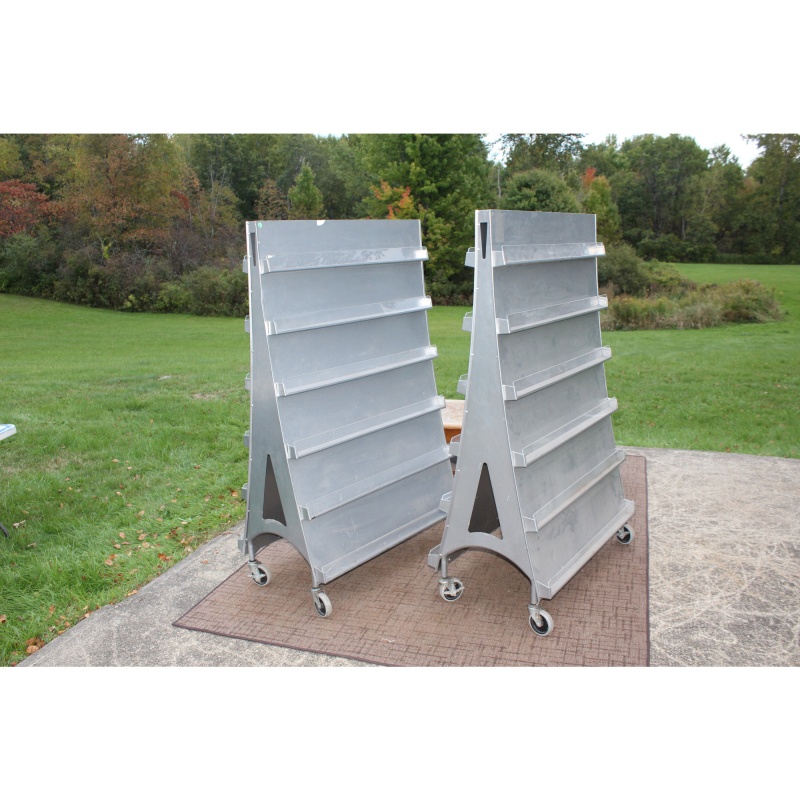 Heavy Duty / All metal Brochure Literature Rack on Wheels
