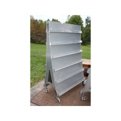 Heavy Duty / All metal Brochure Literature Rack on Wheels