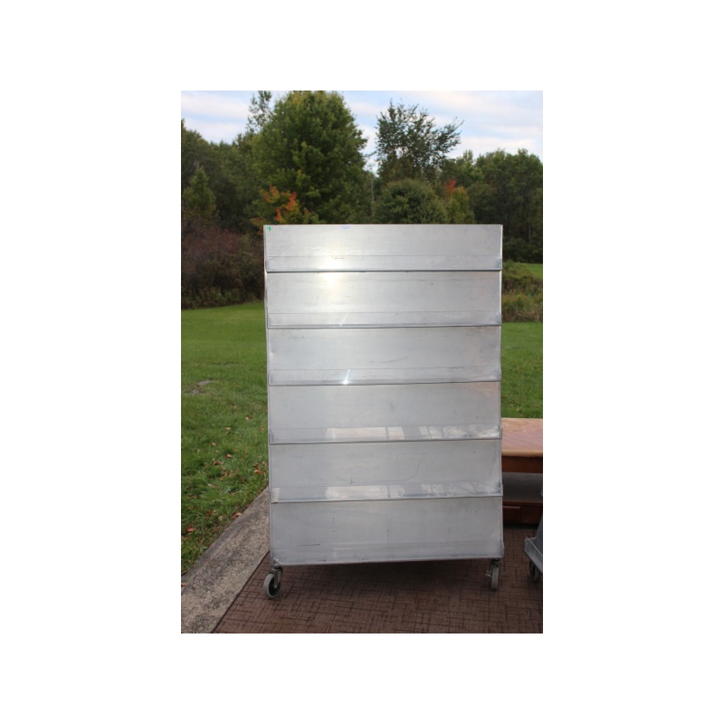 Heavy Duty / All metal Brochure Literature Rack on Wheels