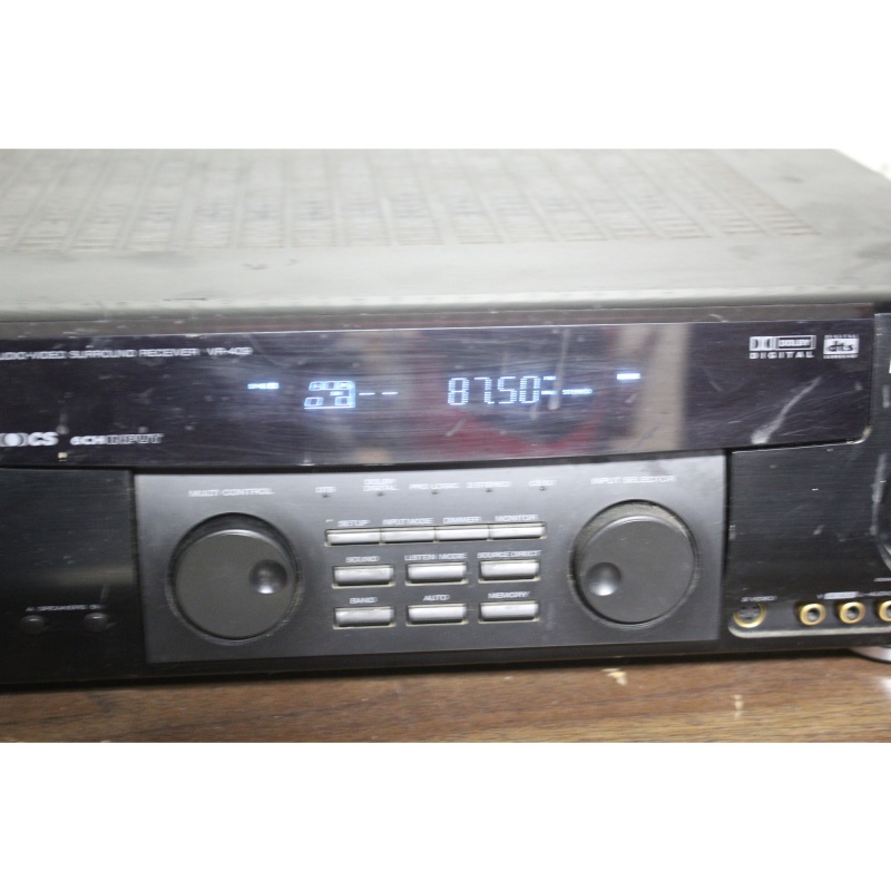 Kenwood VR-409 AV Surround Receiver 6 chan Input S Video No Remote Missing Knob
