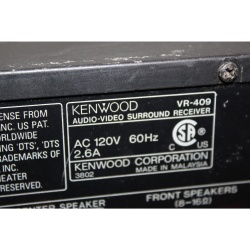 Kenwood VR-409 AV Surround Receiver 6 chan Input S Video No Remote Missing Knob