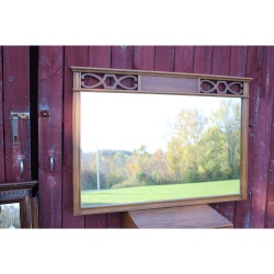 Large Thomasville Mid Century 53" x 37" Wood Frame Mirror