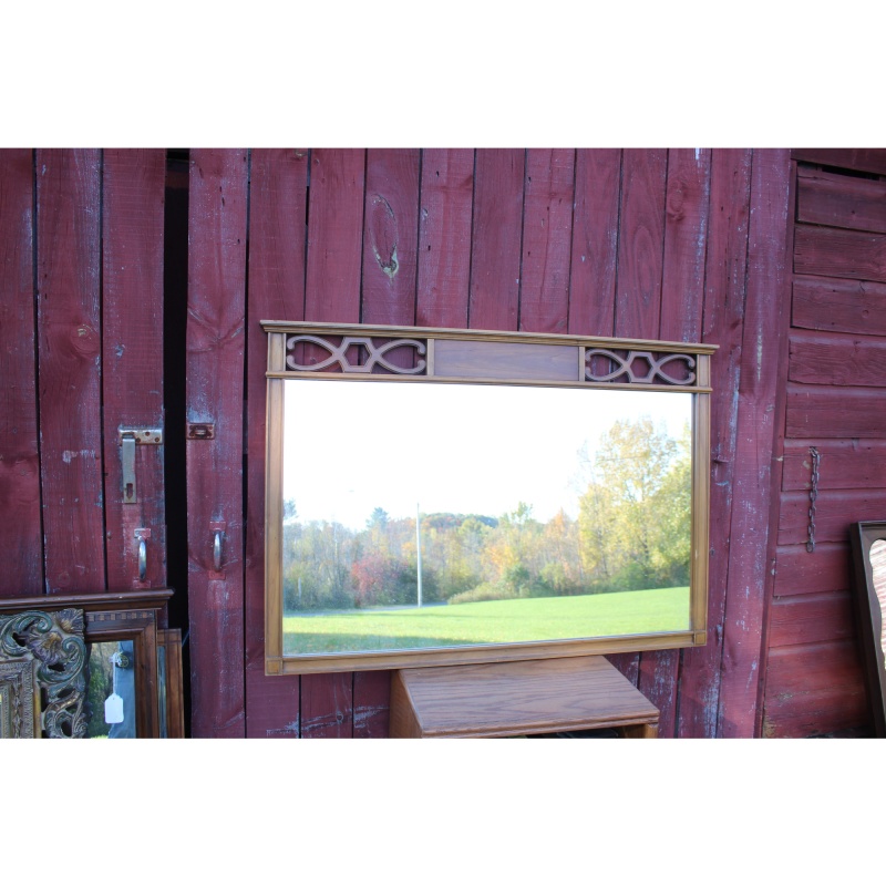 Large Thomasville Mid Century 53" x 37" Wood Frame Mirror