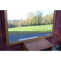 Large Thomasville Mid Century 53" x 37" Wood Frame Mirror