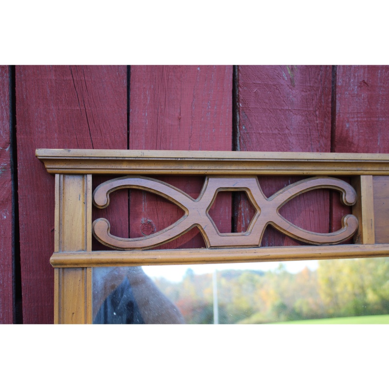 Large Thomasville Mid Century 53" x 37" Wood Frame Mirror