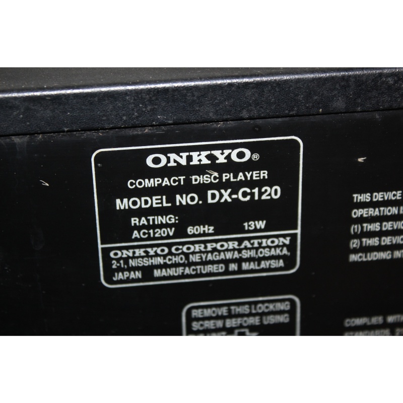 ONKYO DX-C120 6 CD CHANGER / NO REMOTE & MANUAL
