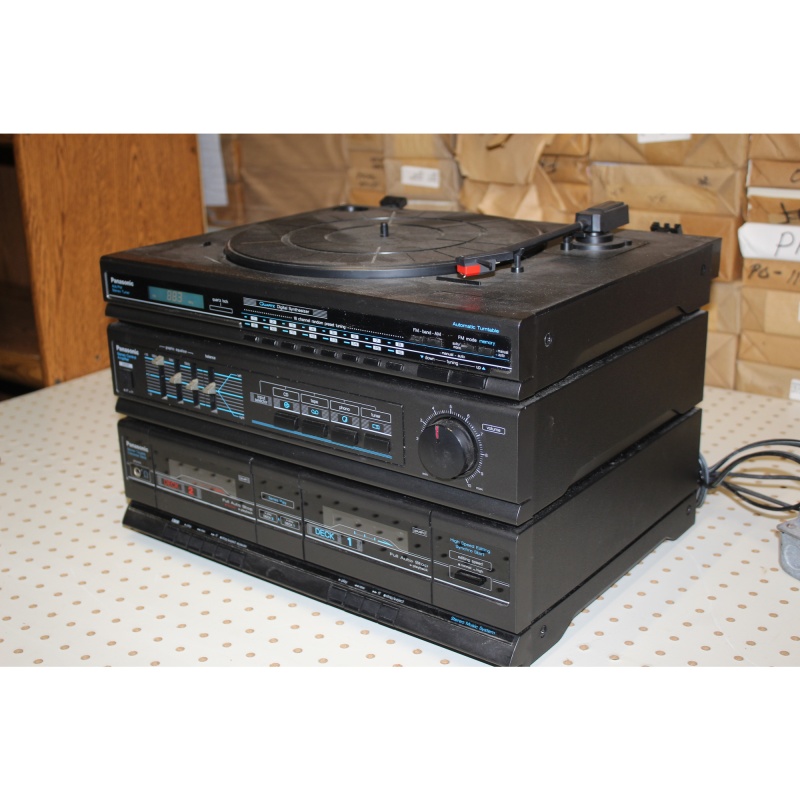 Panasonic SG-H10 Stereo Music System Record Cassette AM/FM Radio Missing Cover