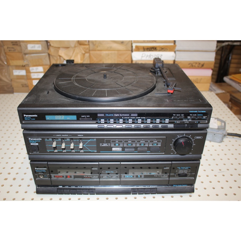 Panasonic SG-H10 Stereo Music System Record Cassette AM/FM Radio Missing Cover