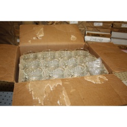 Punch Bowl Set Glassware by Jeanette 26 Piece Fruit Design Clear Glass 8.5 Qt.