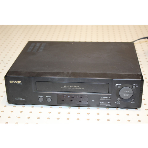 Sharp Vc-a572 Vcr 4 and 19 Micron Head, Player and Recorder - Parts or Repair