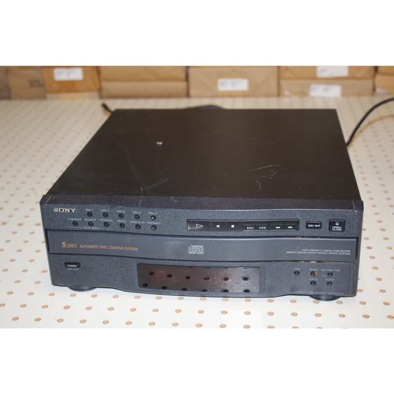 Sony CDP-C322M 5 Disc Carousel CD Player Deck High Density Linear Converter