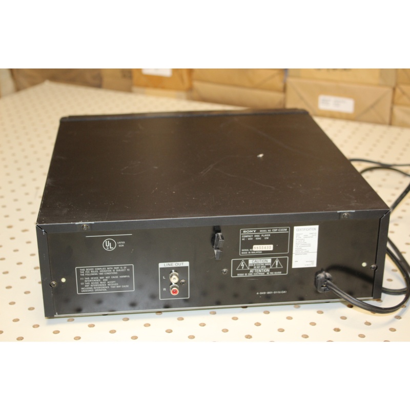 Sony CDP-C322M 5 Disc Carousel CD Player Deck High Density Linear Converter
