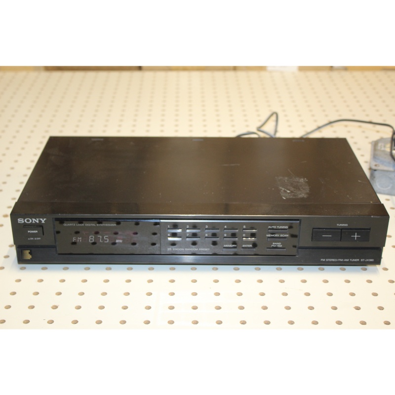 SONY ST-JX380 FM STERO AM FM TUNER QUARTZ LOCK DIGITAL SYNTHESIZER 25 PRESET
