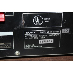Sony TA-AV431 Integrated Stereo Surround Amplifier