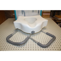 SunMark / McKesson Locking Elevated Toilet Seat, Removable Padded Arms 5" Height
