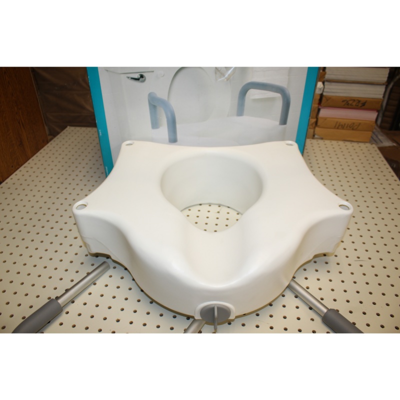 SunMark / McKesson Locking Elevated Toilet Seat, Removable Padded Arms 5" Height