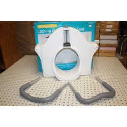 SunMark / McKesson Locking Elevated Toilet Seat, Removable Padded Arms 5" Height