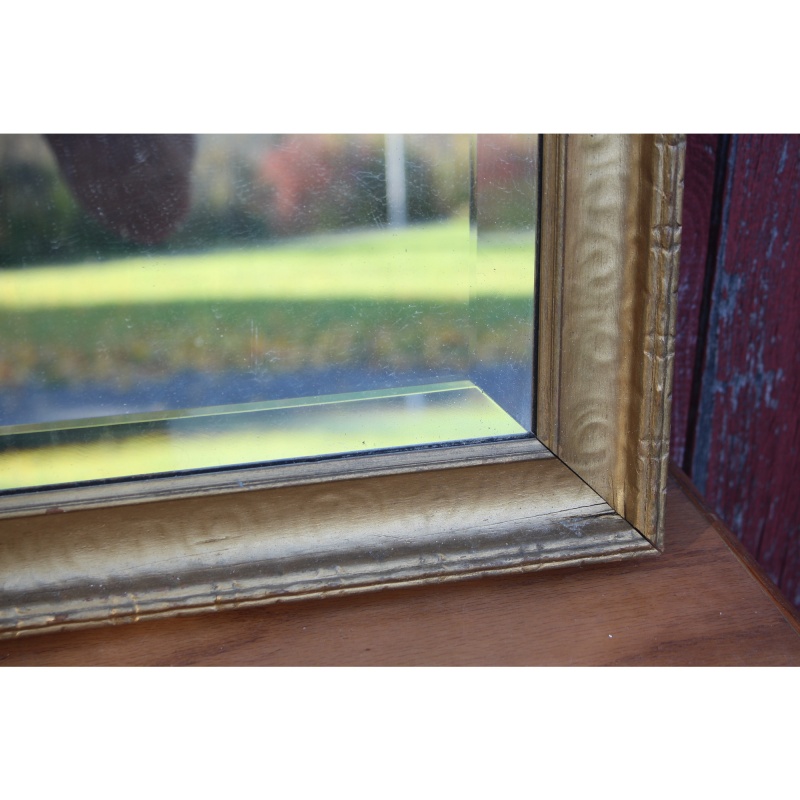 Very Nice 22" x 28" Vintage Gold Frame Mirror