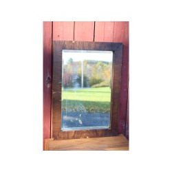 Very Nice Antique 20" x 28.5" Wood Frame Mirror with Minor Blemishes