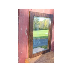 Very Nice Antique 20" x 28.5" Wood Frame Mirror with Minor Blemishes