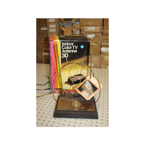 Vintage 1975 GEMINI 30 Rabbit Ears TV Television pre-cable Antenna Orig Box