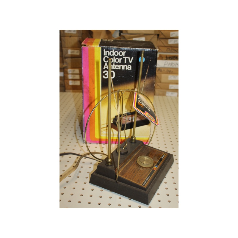 Vintage 1975 GEMINI 30 Rabbit Ears TV Television pre-cable Antenna Orig Box