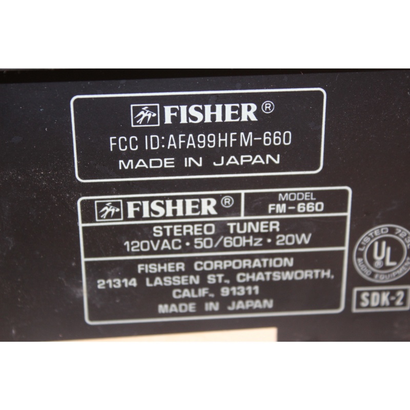 Vintage Fisher Tuner FM-660 Studio Standard AM FM Stereo Synthesizer Tuner